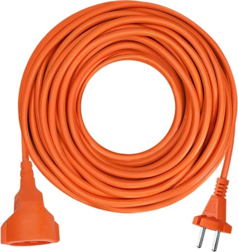 Solight przenośny przedłużacz z gniazdem (łącznikiem) 10 m, 2× 1,5 mm², pomarańczowy