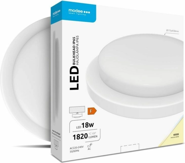 Modee LED sufitowa/nastenna okrągła oprawa 18 W 4000 K 1820 lm, biała