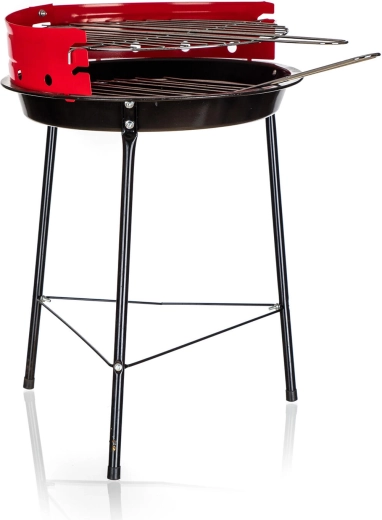 Przenośny grill węglowy Tripod 32,5 cm z osłoną przeciwwiatrową