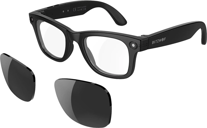Inteligentne okulary przeciwsłoneczne BlitzWolf BW-AG1 Pro z AI i wymiennymi szkłami