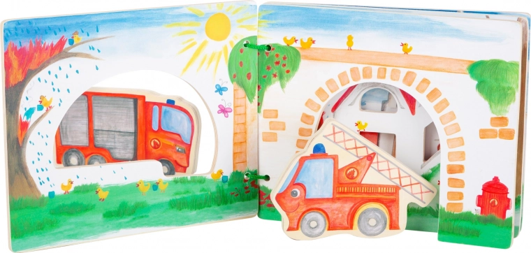 Drewniana książeczka Strażacy