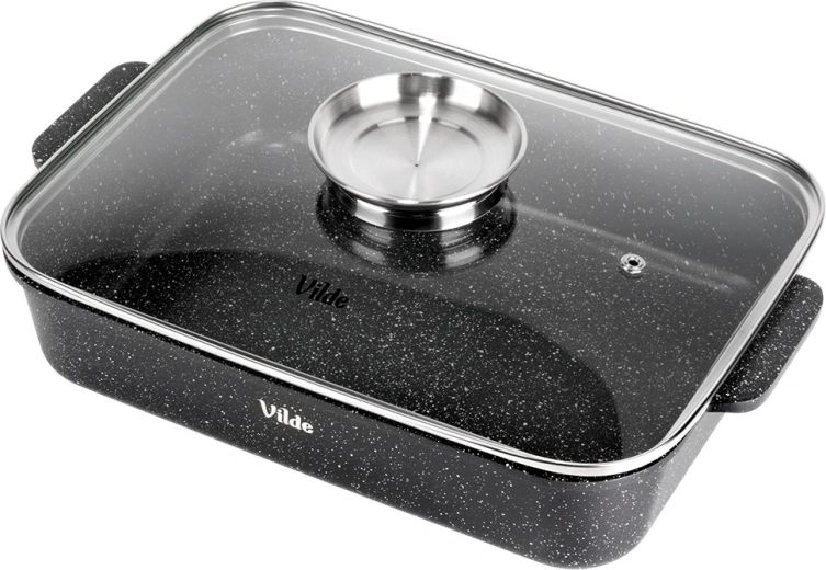 Nieprzywierająca granitowa powłoka i szklana kontrola