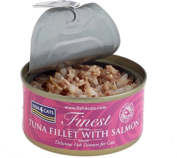 Konzerva dla kotów Fish4Cats tuńczyk z łososiem 70 g