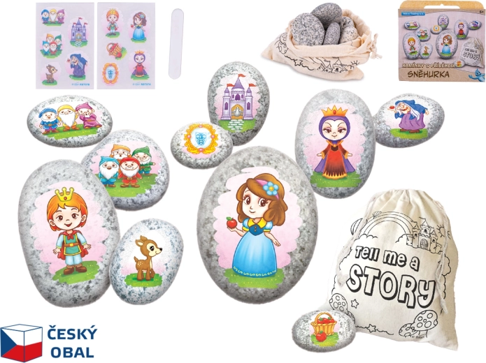 Kreatywny zestaw kamyków Królewna Śnieżka – kamienie do opowiadania historii dla dzieci
