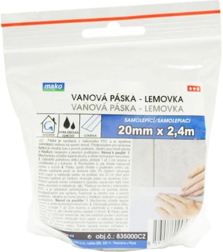 Wanna taśma uszczelniająca 22 mm × 2,4 m biała