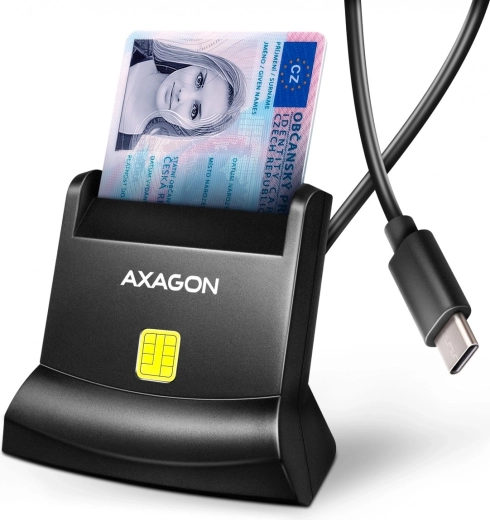 Czytnik kart inteligentnych i kart ID USB-C Axagon StandReader