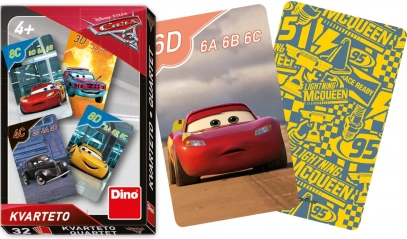 Dino karty do gry kwartet z motywem Cars 3