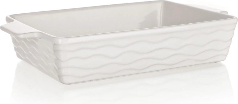 Ceramiczna prostokątna forma do zapiekania 33 × 21 cm CULINARIA biała