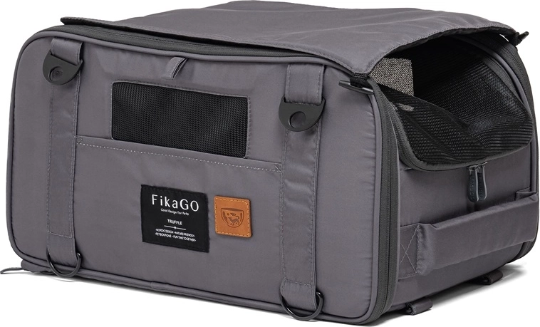 FikaGO transporter podróżny dla psów i kotów truffle grey