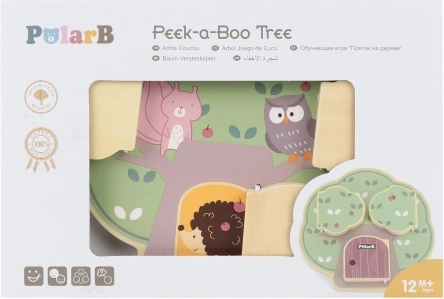 Drewniana gra Peek‑a‑Boo drzewo POLARB