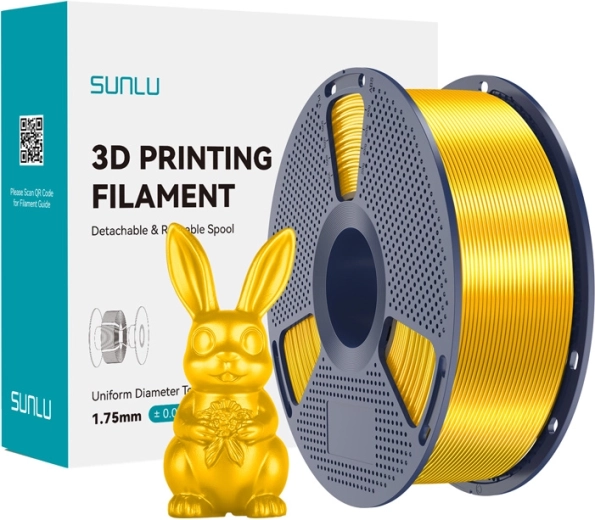 Sunlu PLA+ silk filament złoty