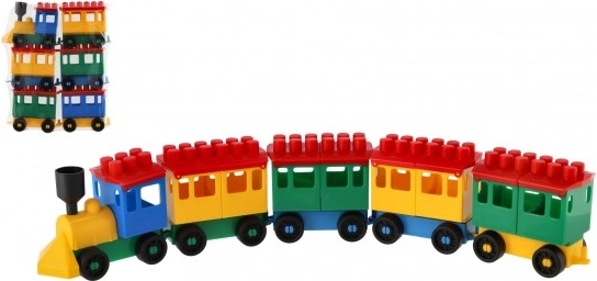 Klocki pociąg Lori dla dzieci z pięcioma wagonikami
