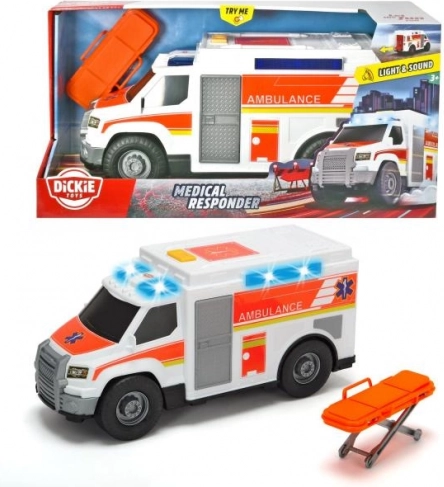 Ambulans z efektami i noszami 30 cm