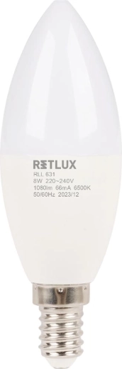 Żarówka LED Retlux świeczka E14 8 W 6500 K