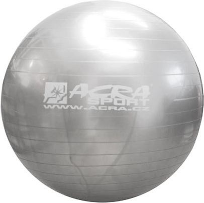Gimnastyczna piłka ACRA 55 cm srebrna - 1 sztuka