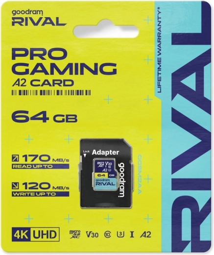 Karta microSD Goodram RIVAL 64 GB UHS-I V30 U3 A2
