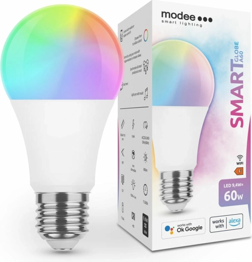 Modee LED Smart Tuya Wi‑Fi żarówka A60 9,4 W E27 RGB 806 lm