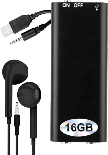 Mini cyfrowy dyktafon RENEW FORCE 16 GB z funkcją VOX - 1 szt.