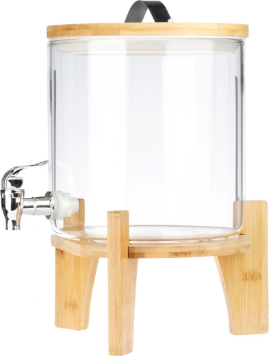 Stabilny bambusowy stojak i płynne nalewanie