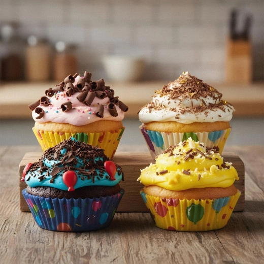 Papierowe papilotki do muffinów z motywem imprezowym - 1 sztuka