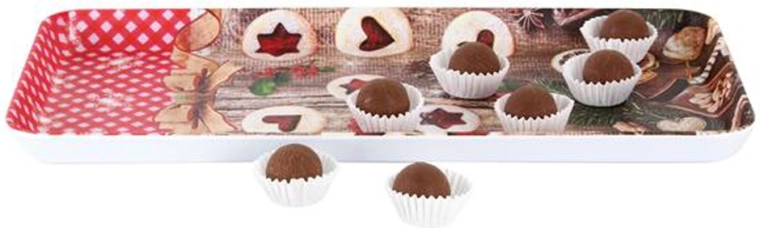 Melaminowa taca do serwowania TORO z motywem ciastek linckich 35 × 16,5 cm