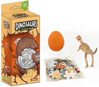 Puzzle 30 elementów dinozaur i jajko z kośćcem