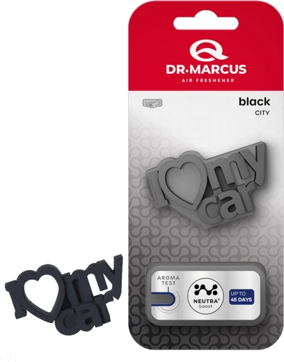 Dr. Marcus City I Love My Car Black odświeżacz powietrza do samochodu