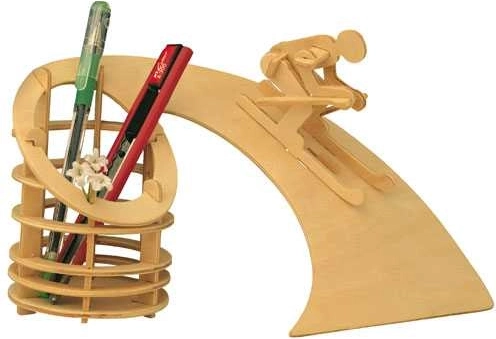 Woodcraft drewniane puzzle 3D – stojak na ołówki Zjazd