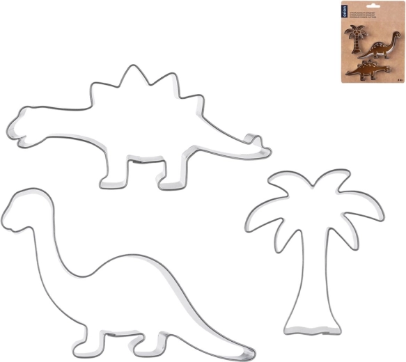 Foremki do wykrawania ze stali nierdzewnej Dinoświat 3 szt.