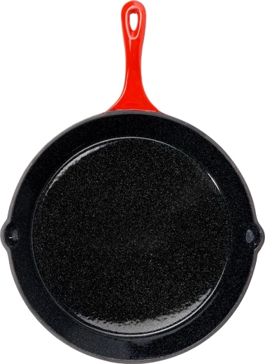 Masywny żeliw i emalia dla równomiernego ciepła