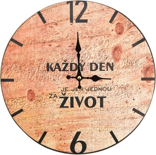 Zegar ścienny „Każdy dzień” 34 cm, drewniany