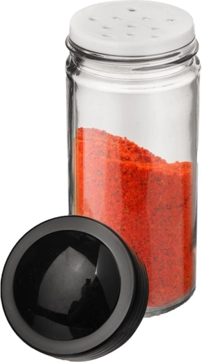 Przezroczyste szklane słoiczki z sitkiem