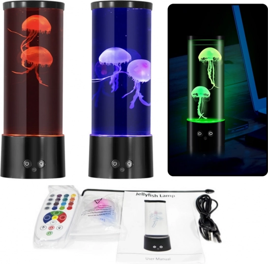 Ozdobna lampka LED z meduzami na baterie i kabel USB