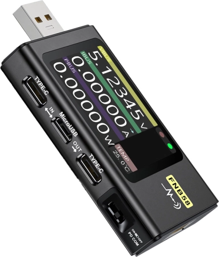 Fnirsi FNB58 tester portów USB czarny