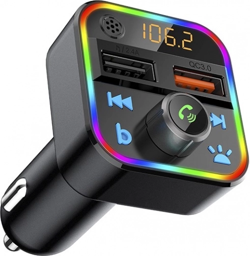 Transmiter FM BLOW z Bluetooth 5.1 i QC3.0, podświetlenie RGB