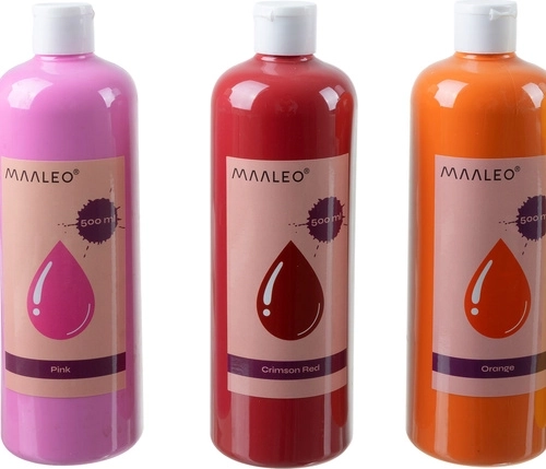 18 intensywnych kolorów o pojemności 500 ml