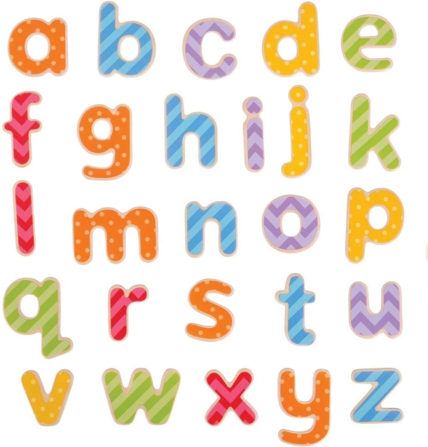 Bigjigs Toys kolorowy alfabet magnetyczny (małe litery)