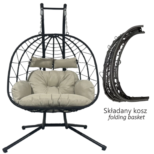 Stabilna stalowa rama z delikatnym kołysaniem