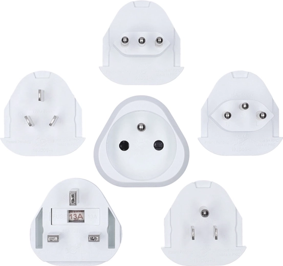 Solight uniwersalny adapter podróżny z uziemieniem - 1 sztuka
