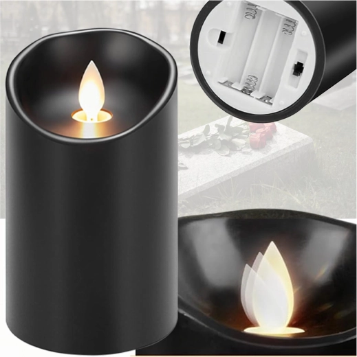 Wkład LED do znicza z efektem płomienia, 12,5 cm