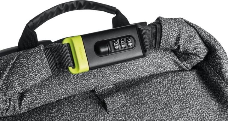 Materiał odporny na przecięcia i zintegrowany zamek szyfrowy