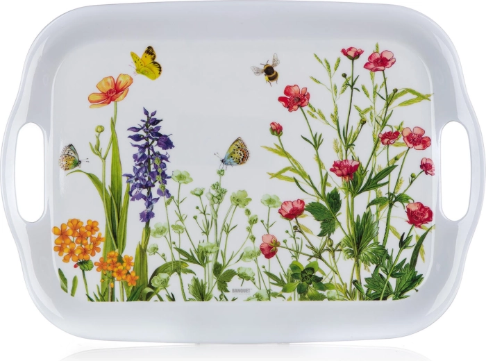 Melaminowa taca do serwowania Meadow 36 × 25,5 cm z uchwytami