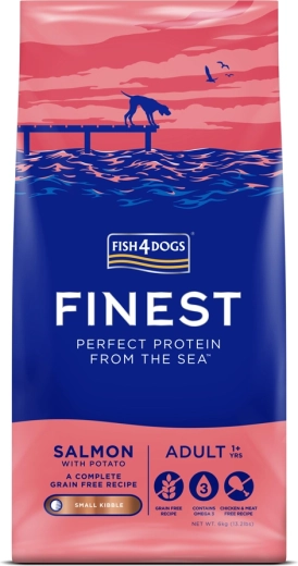 Fish4Dogs Finest małe granulki dla dorosłych psów – łosoś z ziemniakami 6 kg