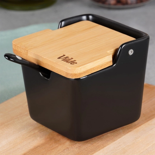 Odchylana bambusowa pokrywka dla szybkiego dostępu