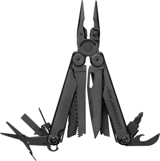 Leatherman Wave Plus Black narzędzie wielofunkcyjne – 18 funkcji, czarne