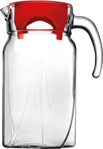 Szklany dzbanek z plastikową pokrywką 1,75 l