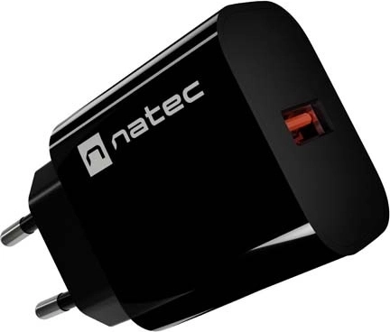 Natec Ribera ładowarka sieciowa 1× USB-A 18 W czarna