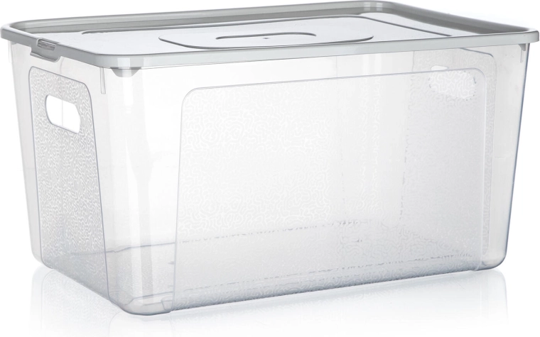 Pojemnik do przechowywania z pokrywą 17 l MULTIBOX – przezroczysty plastik