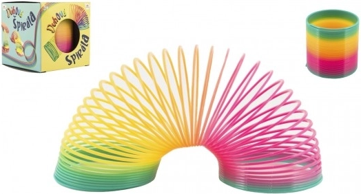 Tęczowa spiralna sprężynka z plastiku 6,5 cm