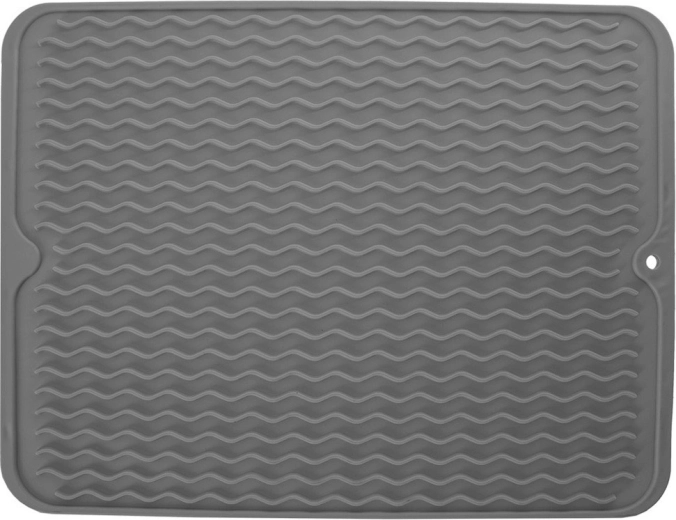 Silikonowa mata ociekowa na naczynia 40 × 30,5 cm – szara